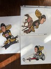 Vintage Sticker Lot 70s Budweiser Beer  Bud Man Mighty Malt Chopper Hot Rod Surf