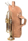 Single Trumpet Gig Bag Case - Genuine Camel Tan Crazy Horse Leather