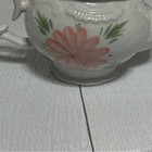Vintage Pink Floral Teapot White Ceramic Cottage Decor