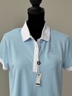Nwt Women   s Footjoy Golf Polo Size Small Light Blue Embroidered Divi Aruba