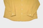Vintage 80s Shirt Mens Xl Gold Long Sleeve Button Up Mod Solid 70s Dress