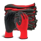 Evridwear 12 Pairs Pack Crinkle Latex Rubber Coated Work Gloves