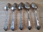 1847 Rogers Bros Charter Oak Silverplate Set Of  5  Teaspoons 6  No Mono