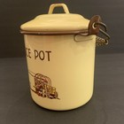 Vintage Monterrey Western Ware Enamelware Sauce Pot With Lid