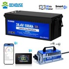 36v 100ah Lithium Golf Cart Battery With 25a Charger Bluetoothtrolling Motor Rv