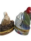 Baby Jesus Mary Joseph Nativity Trinket Boxes Lot Of 2 Porcelain 3 75    Tall