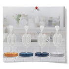 Wide Mouth Lid  Pattern  Colored  Drilled With S-airlock - 4-pk