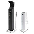 Durable Iron Standing Cigarette Butt Disposal Ashtray With Inner Bucket Lockable