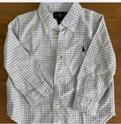 Ralph Lauren Boys  Light Blue Striped Button Down Shirt Size 24m