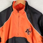 Bc Lions Jacket Mens Medium Orange Black Windbreaker Quarter Zip Reebok Cfl