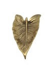 Virginia Metalcrafters Solid Brass C1958 Calla Lily Leaf 3-33 Tray Decor 4  Vtg