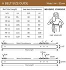 Reversible H Microfiber Leather Belts Replacement Belt Strap No Buckle 32mm Wide