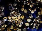 Vintage Button Lot Of 80  Military Metal Wood Plastic Victorian Some Sets