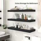 12 Inch Deep Floating Shelves  16 X 16 w X 12 d X 2 h  Set Of 2 Black  12 deep