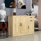 Modern Wood Buffet Sideboard With 2 Doors  1 Storage  2 Drawers - 43 3  Oak