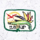 Vintage Hawaii Patch     Bird Of Paradise Sunset Travel Souvenir     Iron-on Nos
