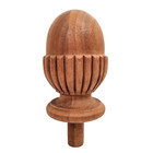 Pine Cone Shaped Wood Post Finial Newel 6 5 Vintage French Architectural Salvage