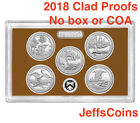 2019 S Proof Us Mint Set Atb 5 Clad Quarters No Box Or Coa Lowell - Frank Church