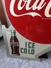 Vintage Original Metal Coca Cola Flange Sign