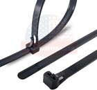 100 Pcs 8  Inch Heavy Duty Releasable 40 Lbs Nylon Cable Zip Ties Black Wire