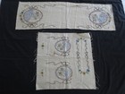4-pc  Vogue Embroidered Dresser Vanity Linen Set To Complete - Runner 10  X 33 