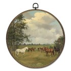  Vintage Horses Round Wall Art Decor  Farmhouse Horses Wall Art Hanging Decor  