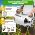 30 L Stainless Steel Milk Can Wine Pail Bucket Jug Oil Barrel Canister With Lid