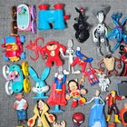 Lot Of 44 Mixed Mini Toy Figures Disney Cartoon Superheroes Vintage   More