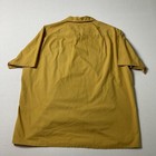 Vintage 70s Penneys Towncraft Gold Dress Shirt Mens L Dagger Collar Short Sleeve