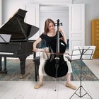 School Band Cello 4 4 Full Size Basswood Set With Bag bow rosin bridge Black