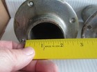 Pair Vintage Marine Wooden Boat Exhaust Tips Thru Hull Worn Chrome Bronze    C19