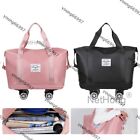 Expandable Rolling Bag With Wheels Foldable Duffel Bag For Travel Carry On Bag