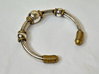Vintage Taxco Mexico Td-76 Sterling Silver Bronze Mixed Metal Cuff Bracelet