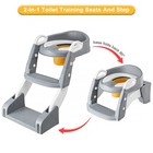 2 In 1 Toddler Potty Training Seat Step Stool Ladder Kids Toilet Trainer Chair