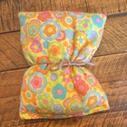 Microwaveable Reusable Corn Bag Hot cold Pack Pain Relief Floral Fabric Yellow