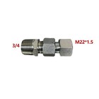 For Mini Excavator M22 X 1 5   M22 To 3 4 Bspt Hydraulic Filter Adapter Kit New