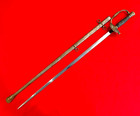 Antique U s  Staff   Field Officer s Sword W scabbard Eagle Pommel Civil War Era