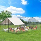 20 X10ft Walk-in Metal Chicken Coop Poultry Cage Pet House W  Chicken Run Cover