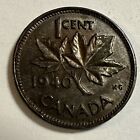 Canada One Cent 1940 Coin Dark Patina Canadian Small Penny King George Vi Km 32