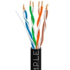 2 Pack Cat5e Ethernet Cable 1000ft Plenum Cmp Solid 24awg Utp Pull Box Black