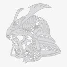 Samurai  2 - Reusable Airbrush Stencil Template