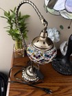 2x Turkish Moroccan Style Mosaic Multicolour Lamp Desk Table Lamp Large Globe