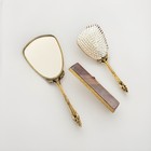 Antique Vanity Set With Hand Mirror  Brush And Comb