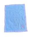 Vintage Cuddle Time Baby Blanket White Bear Baby Blocks Pink Satin Trim Acrylic