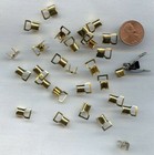 50 Vintage Gold Plated Crimp Shut Assorted Size End Caps For Chain Or Cord L979