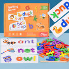 Alphabet Flash Cards Game Wooden Number Abc Letter Homeschool Educational Puzzle