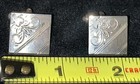Vintage Sterling Silver 925 Cufflinks Silver Cuff Link Etched Filigree