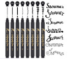 Calligraphy Pens Set  8 Size Brush Markers For Hand Lettering And Writing