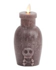 New Luminara Chalky Poison Bottle Flameless Flickering Candle 2 8 x6  Brown
