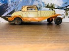 Vintage Tin Girard 1932 Pierce Arrow Pressed Steel Coupe Windup Toy Car 2 Tone